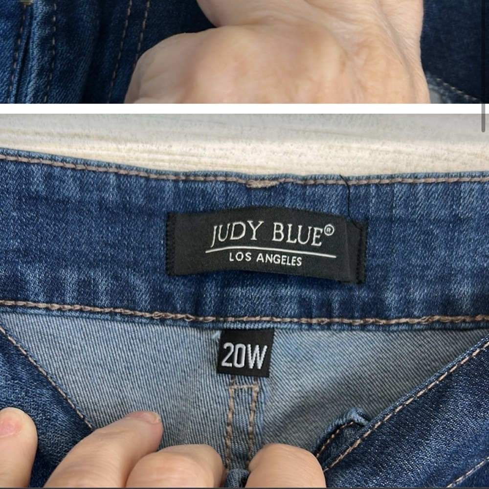 Judy Blue Boyfriend Fit Raw Hem Lightly Distressed Jeans Women’s Size 20